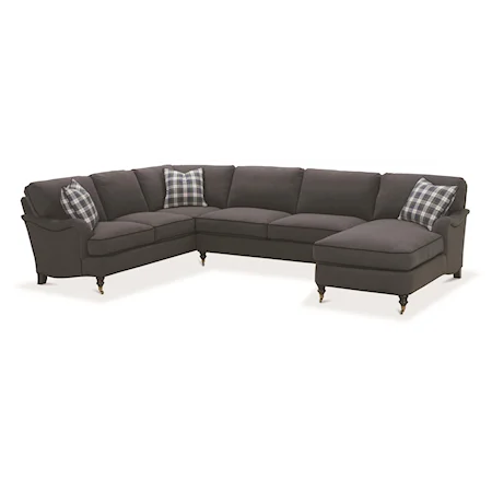 Sectional Sofa with Castered Turned